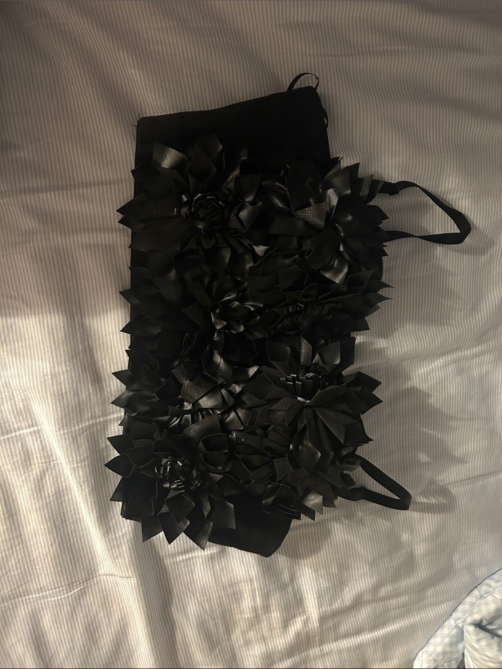 AKIRA Black Floral Appliqué Crop Top